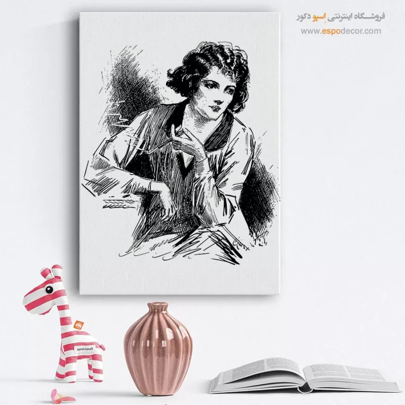 تابلو پرتره خطی برای اتاق کار