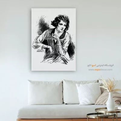تابلو پرتره خطی برای اتاق کار