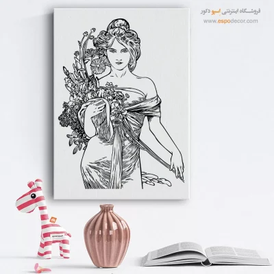 تابلو نقاشی چهره مینیمال برای کافه