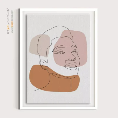 جدیدترین تابلو مینیمال چهره - نقش بی‌نقص – تابلو چهره - اسپو دکور