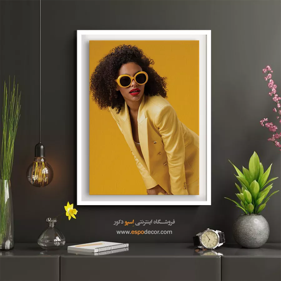 تابلو پرتره هنری برای نشیمن - سکوت – تابلو چهره - اسپو دکور