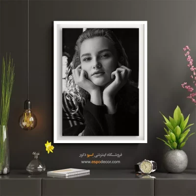 خرید تابلو پرتره برای سالن زیبایی - آرام – تابلو چهره - اسپو دکور