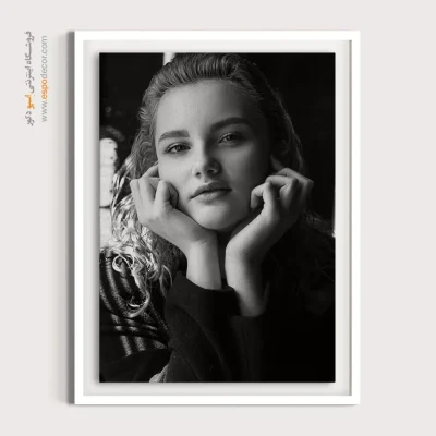 خرید تابلو پرتره برای سالن زیبایی - آرام – تابلو چهره - اسپو دکور