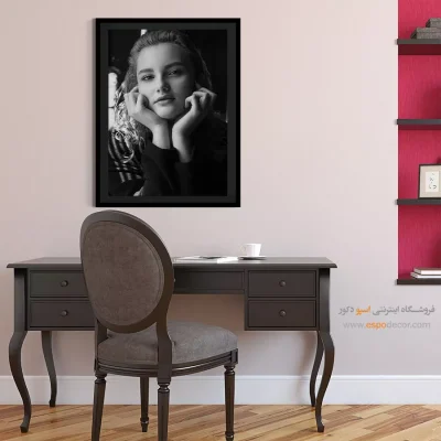 خرید تابلو پرتره برای سالن زیبایی - آرام – تابلو چهره - اسپو دکور