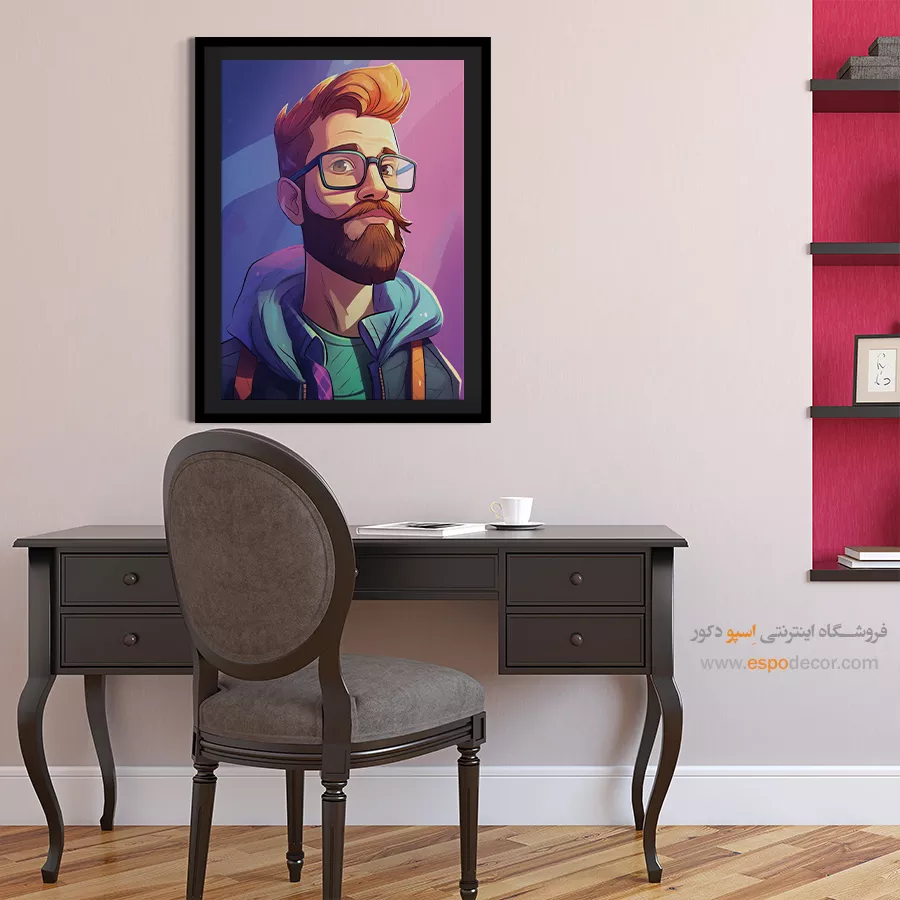 خرید تابلو چهره رنگی برای خانه - مینیمالیست – تابلو چهره - اسپو دکور