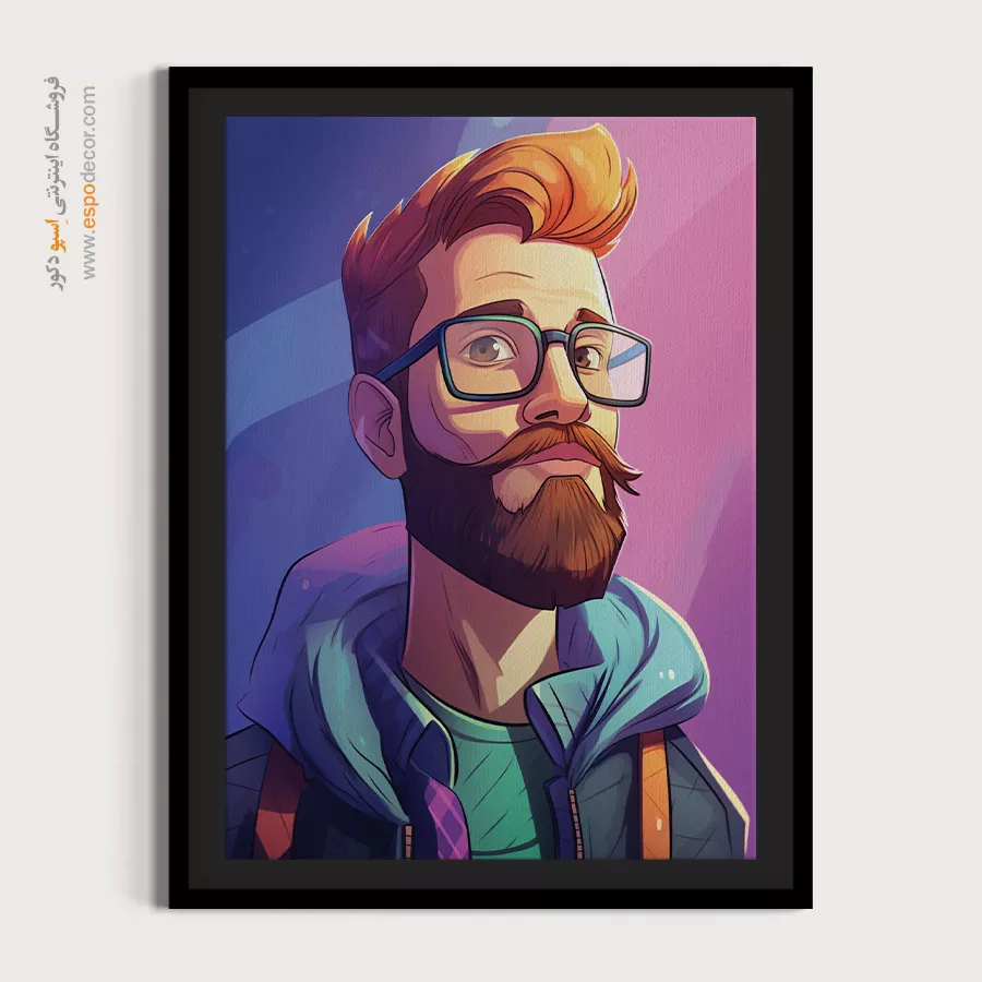 خرید تابلو چهره رنگی برای خانه - مینیمالیست – تابلو چهره - اسپو دکور