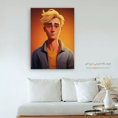 خرید تابلو نقاشی چهره مینیمال برای نشیمن