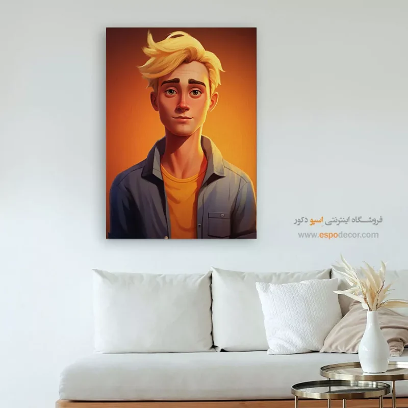 خرید تابلو نقاشی چهره مینیمال برای نشیمن