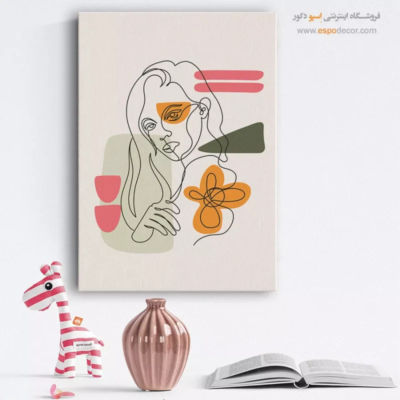 تابلو مینیمال چهره فانتزی برای پذیرایی