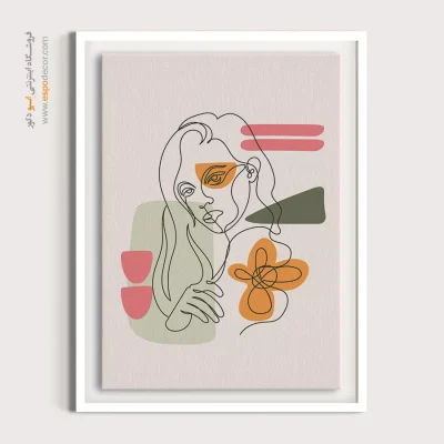 تابلو مینیمال چهره فانتزی برای پذیرایی - بدون مرز – تابلو چهره - اسپو دکور