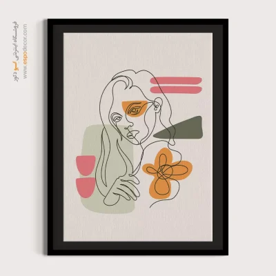 تابلو مینیمال چهره فانتزی برای پذیرایی - بدون مرز – تابلو چهره - اسپو دکور