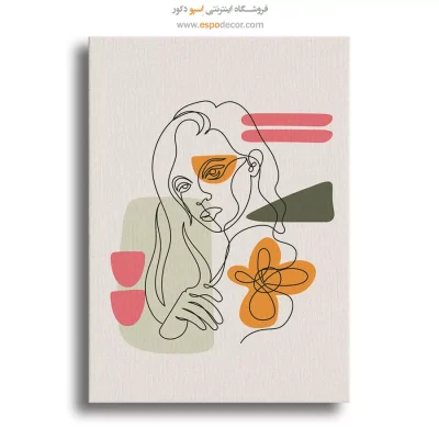 تابلو مینیمال چهره فانتزی برای پذیرایی