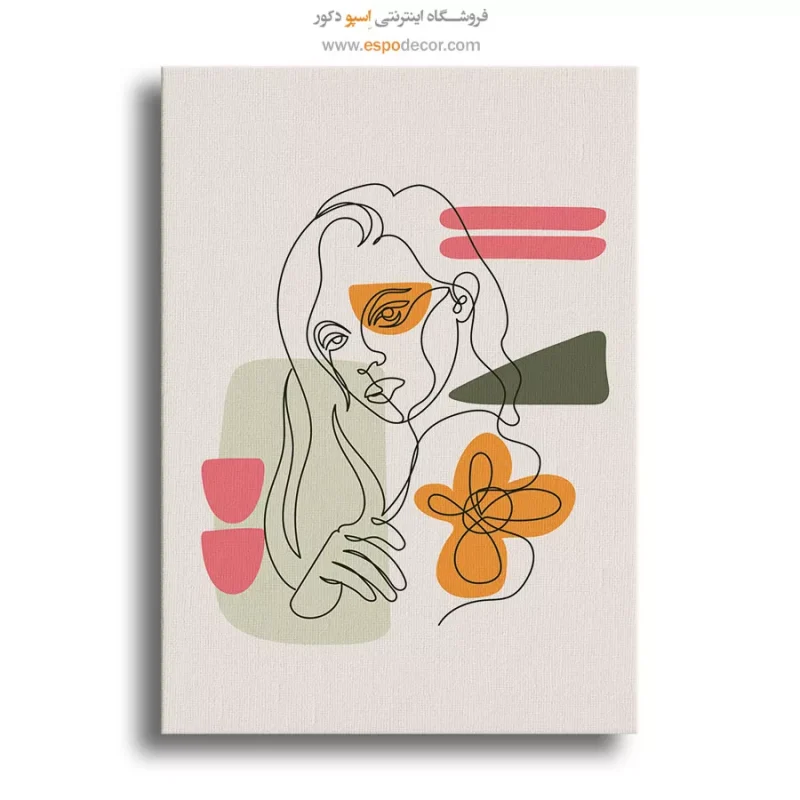 تابلو مینیمال چهره فانتزی برای پذیرایی