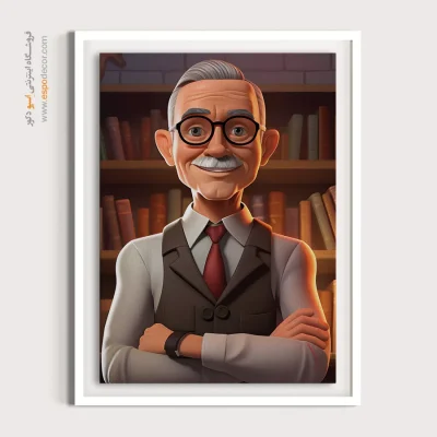 تابلو صورت بزرگ برای اتاق کار - شفاف – تابلو چهره - اسپو دکور