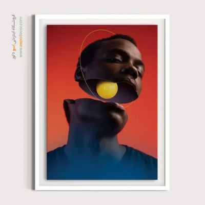 خرید تابلو صورت خاص برای اتاق کار - نگاه نرم – تابلو چهره - اسپو دکور