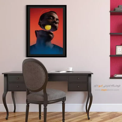 خرید تابلو صورت خاص برای اتاق کار - نگاه نرم – تابلو چهره - اسپو دکور