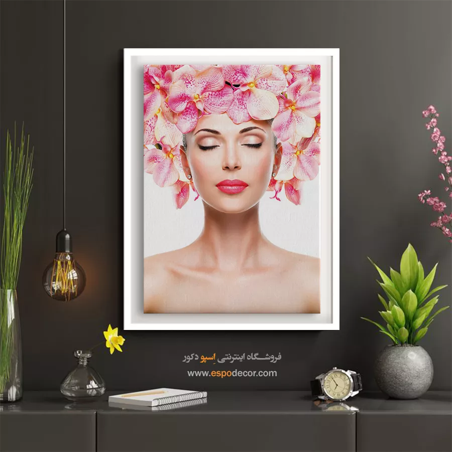 تابلو چهره هنری برای سالن زیبایی - مثنوی – تابلو چهره - اسپو دکور