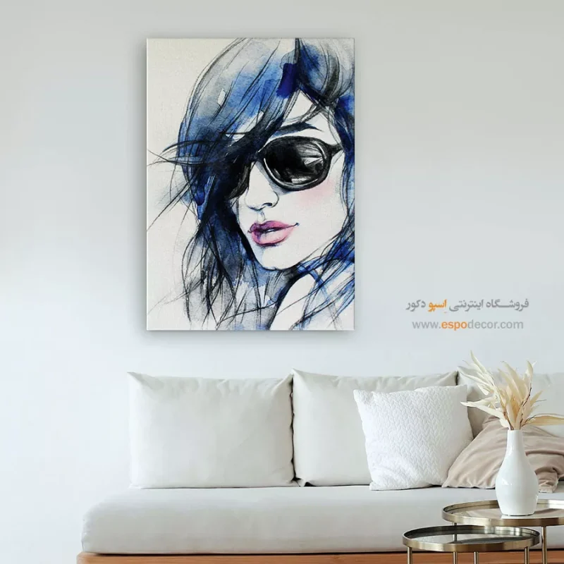 خرید تابلو نقاشی چهره مینیمال برای پذیرایی