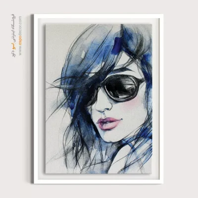 خرید تابلو نقاشی چهره مینیمال برای پذیرایی - انحصاری – تابلو چهره - اسپو دکور