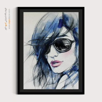 خرید تابلو نقاشی چهره مینیمال برای پذیرایی - انحصاری – تابلو چهره - اسپو دکور