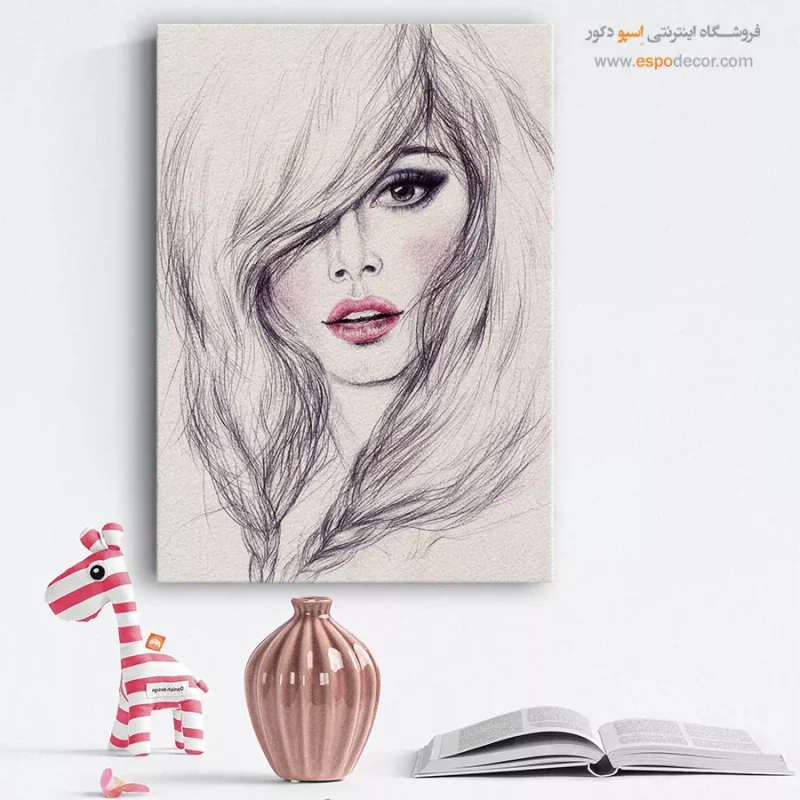 خرید تابلو چهره بدون قاب برای پذیرایی