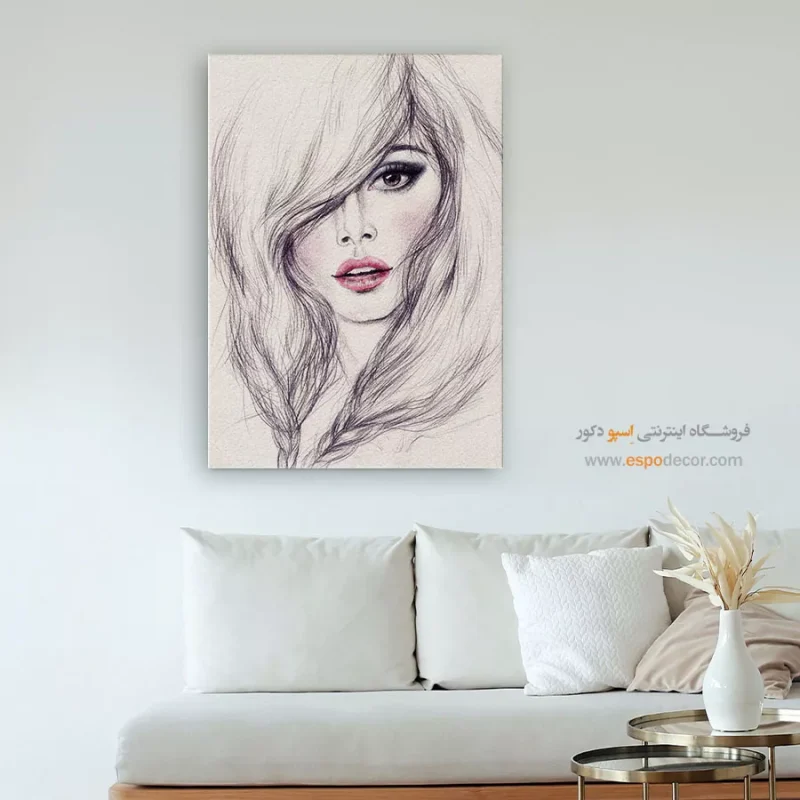 خرید تابلو چهره بدون قاب برای پذیرایی