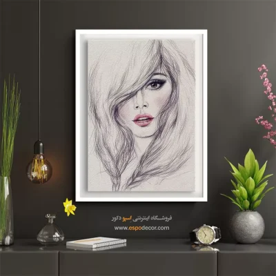 خرید تابلو چهره بدون قاب برای پذیرایی - خاص – تابلو چهره - اسپو دکور