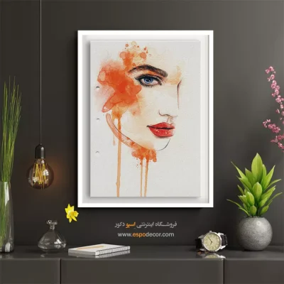 خرید تابلو مینیمال چهره مینیمال برای نشیمن - بی‌مانند – تابلو چهره - اسپو دکور
