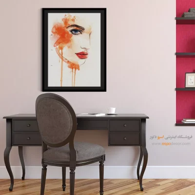 خرید تابلو مینیمال چهره مینیمال برای نشیمن - بی‌مانند – تابلو چهره - اسپو دکور