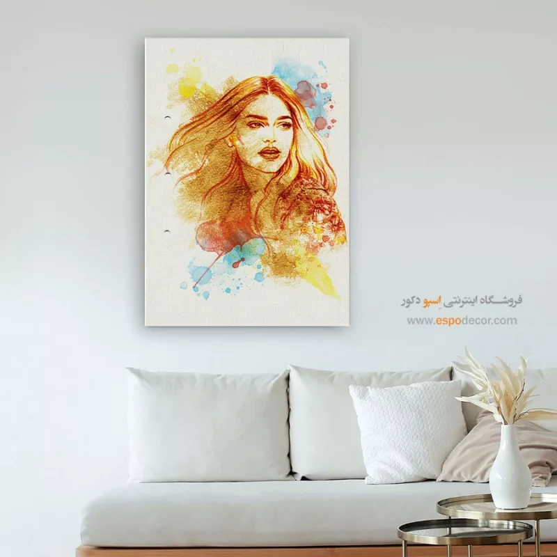 تابلو صورت بدون قاب برای کافه