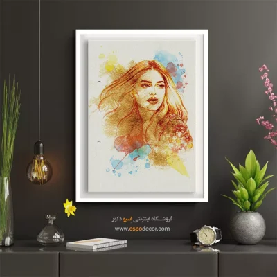 تابلو صورت بدون قاب برای کافه - ماندگار – تابلو چهره - اسپو دکور