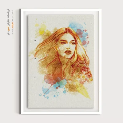 تابلو صورت بدون قاب برای کافه - ماندگار – تابلو چهره - اسپو دکور