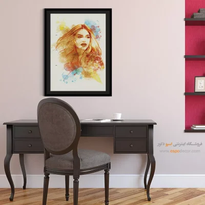 تابلو صورت بدون قاب برای کافه - ماندگار – تابلو چهره - اسپو دکور