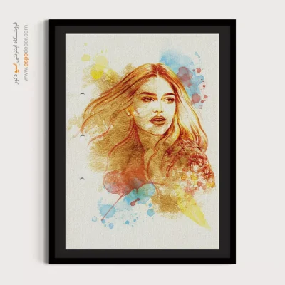 تابلو صورت بدون قاب برای کافه - ماندگار – تابلو چهره - اسپو دکور