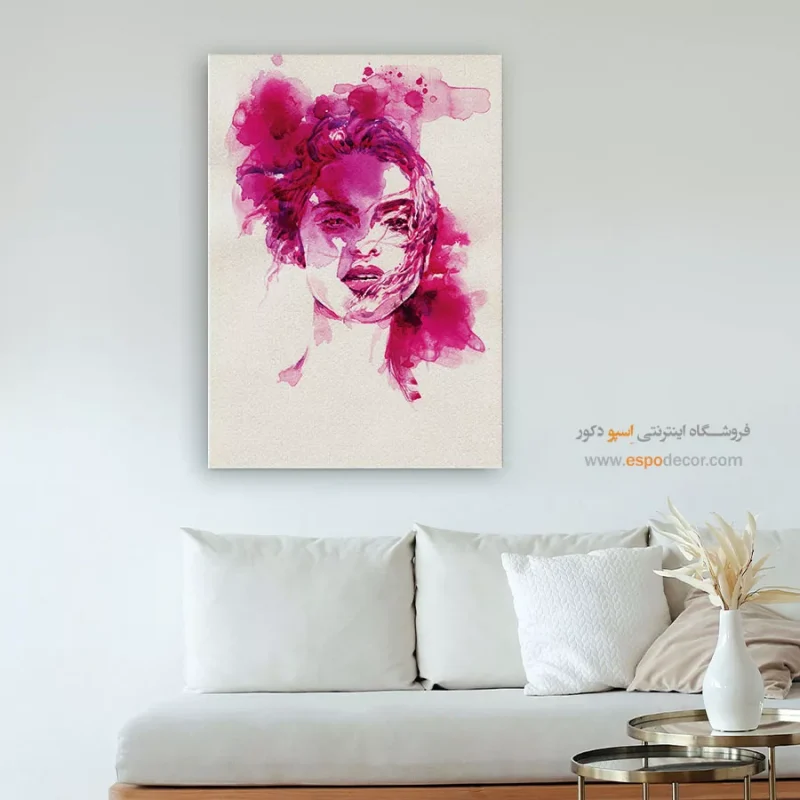 تابلو مینیمال چهره بزرگ برای خانه