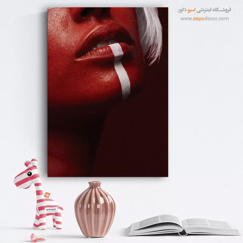 خرید تابلو دکوراتیو چهره قاب‌دار برای اتاق کار