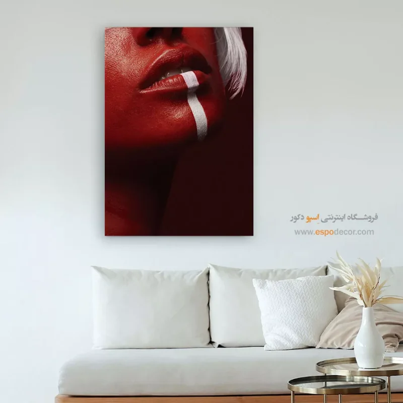 خرید تابلو دکوراتیو چهره قاب‌دار برای اتاق کار