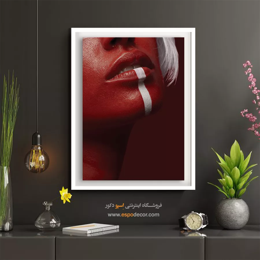 خرید تابلو دکوراتیو چهره قابدار برای اتاق کار - پارسی – تابلو چهره - اسپو دکور