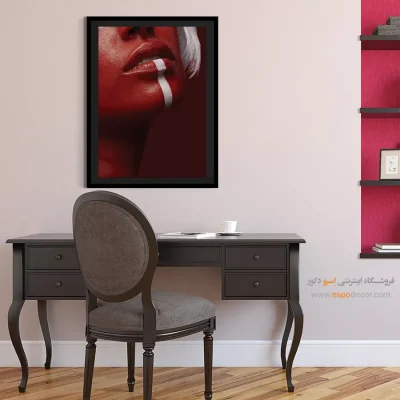 خرید تابلو دکوراتیو چهره قابدار برای اتاق کار - پارسی – تابلو چهره - اسپو دکور