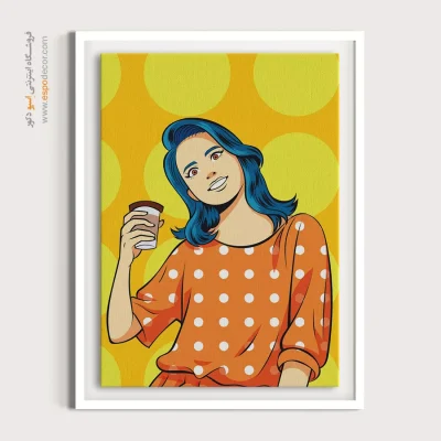 تابلو پرتره رنگی برای مزون - اصیل – تابلو چهره - اسپو دکور