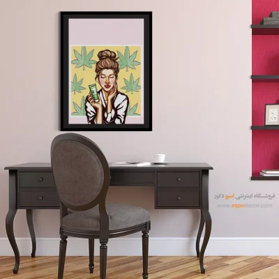 تابلو چهره مینیمال برای بوتیک - نقش زرین – تابلو چهره - اسپو دکور