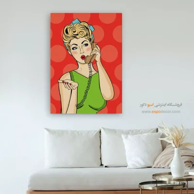 خرید تابلو صورت مینیمال برای سالن زیبایی