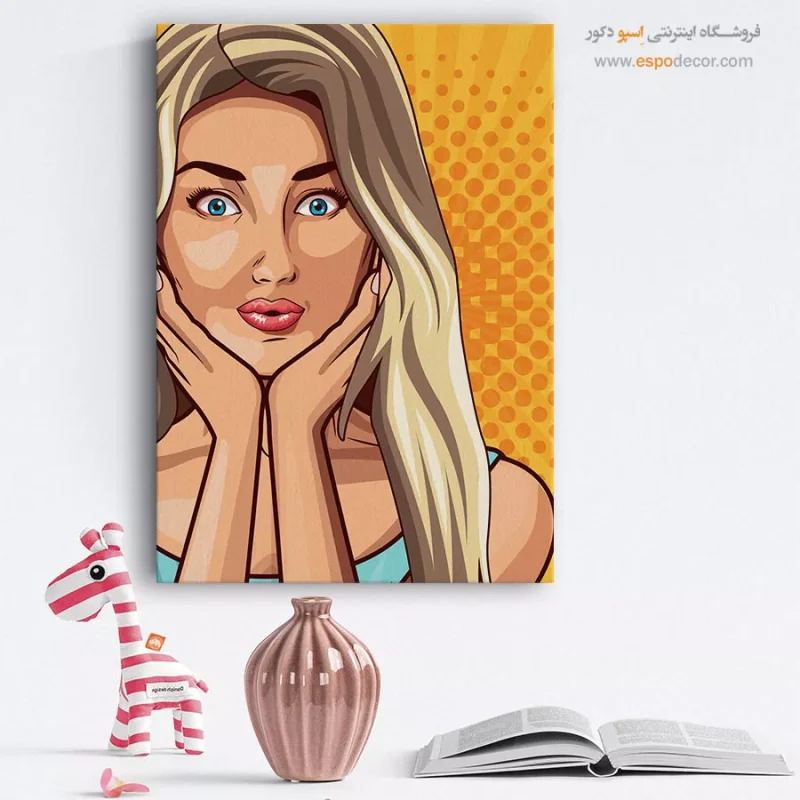تابلو مینیمال چهره مینیمال برای اتاق