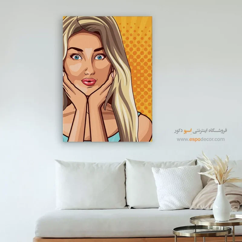 تابلو مینیمال چهره مینیمال برای اتاق