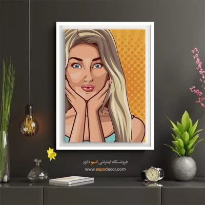 تابلو مینیمال چهره مینیمال برای اتاق - ابدی – تابلو چهره - اسپو دکور