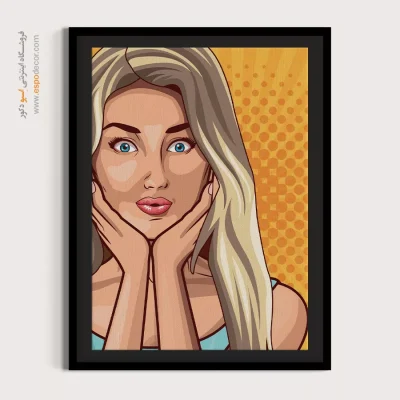 تابلو مینیمال چهره مینیمال برای اتاق - ابدی – تابلو چهره - اسپو دکور