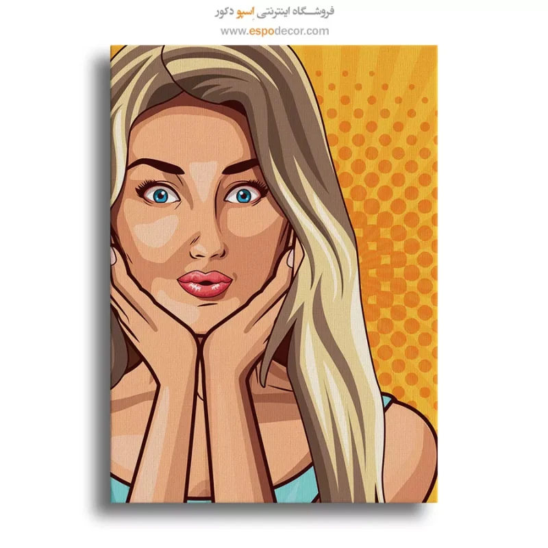 تابلو مینیمال چهره مینیمال برای اتاق