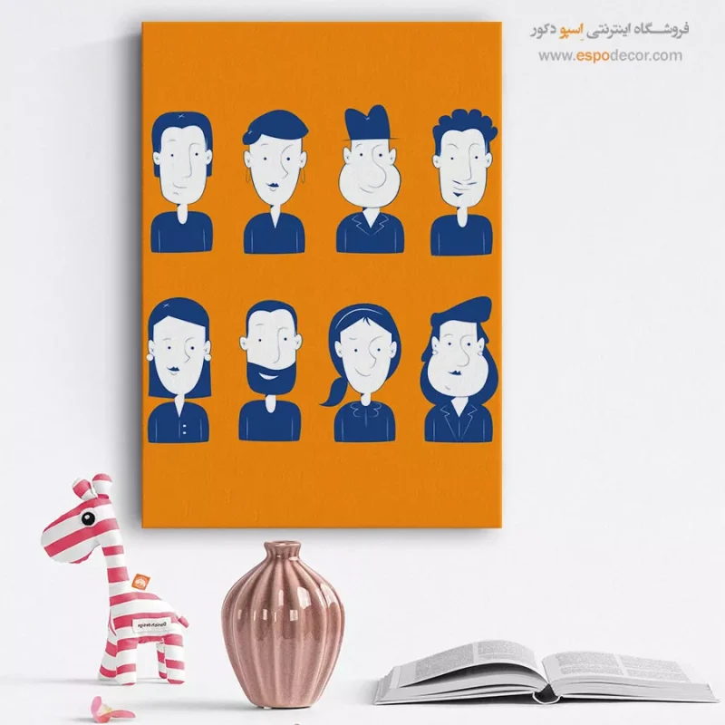 تابلو دکوراتیو چهره خطی برای سالن زیبایی