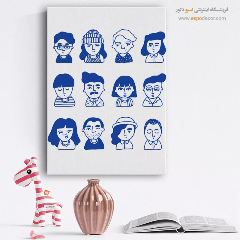 تابلو چهره رنگی برای کافه