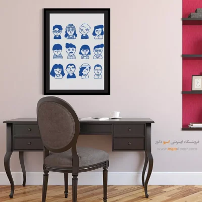 تابلو چهره رنگی برای کافه - بی زمان – تابلو چهره - اسپو دکور